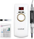 L'UGX 電動ネイルマシン 30000RPM プロ ネイルドリル 研磨 爪磨き ネイルマシーン 自宅サロン用 低騒音 低振動 8個のビット (ホワイト)