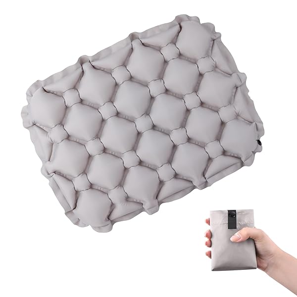 レジャーシート 1人用 エアークッション 飛行機 快適グッズ エアー座布団 アウトドアクッション コンパ..