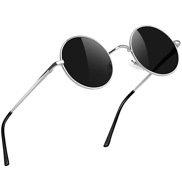 サングラス メンズ 偏光 丸い ラウンド 丸型 UV400 紫外線カット 軽量 丈夫 レトロ ファッション