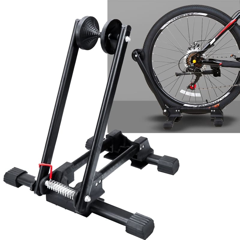 自転車スタンド 屋外用 室内 前輪 1台用 ロードバイク ラック 自立 サイクル スタンド 横置き 折りたた..