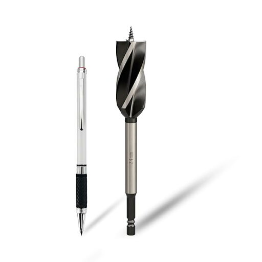 CSOOM 木工用ドリルビット・先ネジ木工用ドリルビット 高炭素鋼オーガードリルビット 6.35mm 六角軸 (刃径24mm) CSOOM 木工用ドリルビット・先ネジ木工用ドリルビット 高炭素鋼オーガードリルビット 6.35mm 六角軸 (刃径24mm)