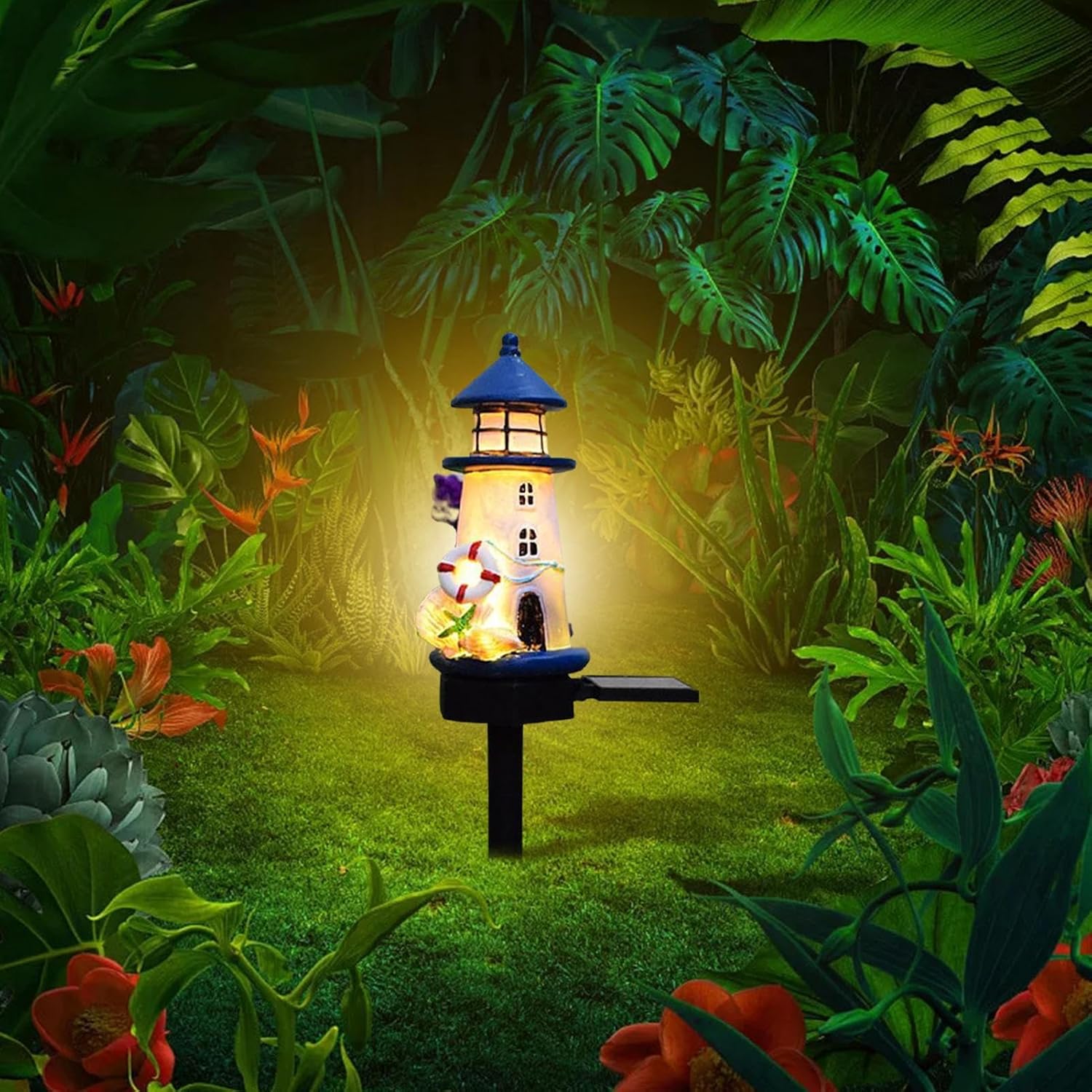 ソーラーアウトドアライト- 44cm防水ガーデンライト | LEDソーラーガーデンライト | 風景 結婚式 春 庭..