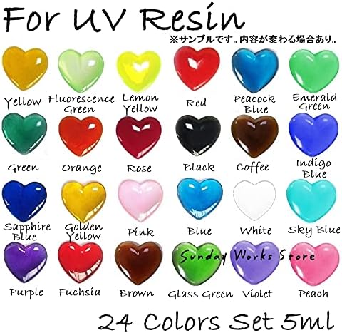 「1」レジン着色剤5ml×24色セット カラフルレジン着色剤24色セット 5ml 着色料 カラーレジン 液体レジン用着色料 着色 レジンカラー DIY エポキシ...