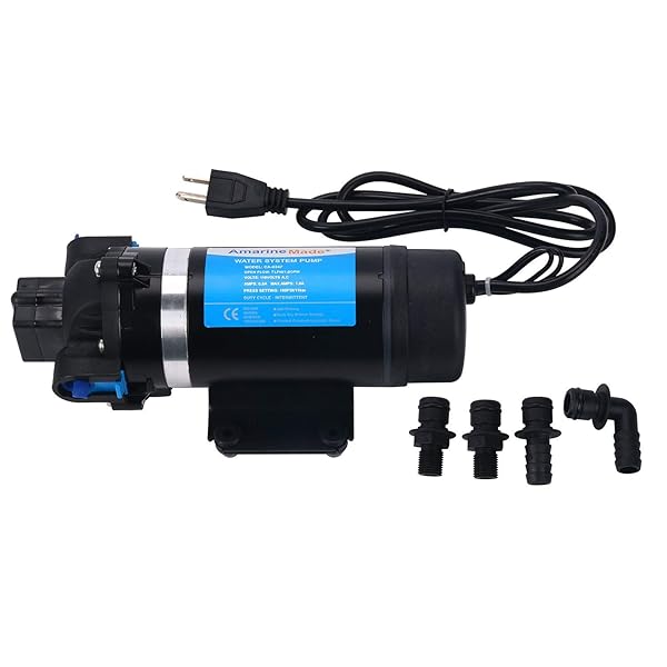 給水 排水ポンプ 自吸式ウォーターポンプ ダイヤフラムポンプ 160PSI 7L/min 内臓自動圧力スイッチ キ..