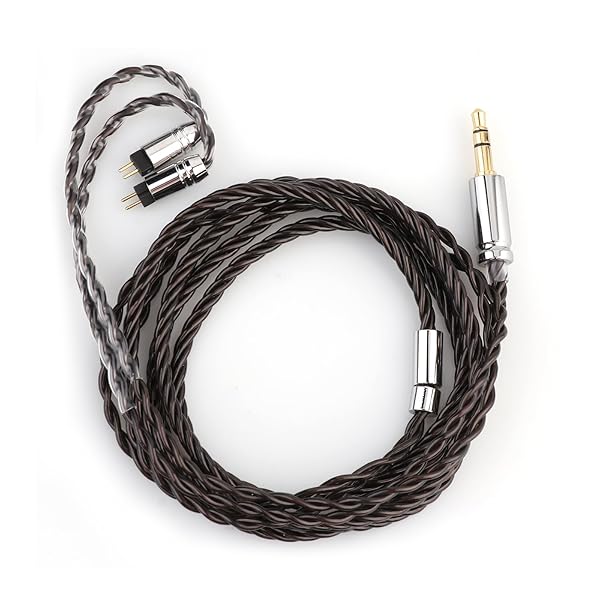 Mirage 4芯編み込み構成したハイエンドイヤホンアップグレードケーブル 30AWG銀メッキリケーブルイヤホ..