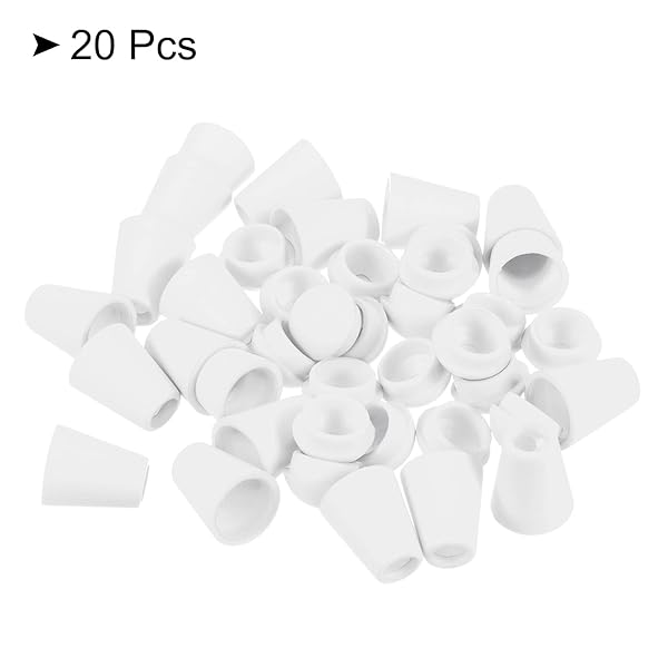 ベルエンドストッパー 20個入り コードロープロック 巾着袋用 プラスチック素材 ホワイト