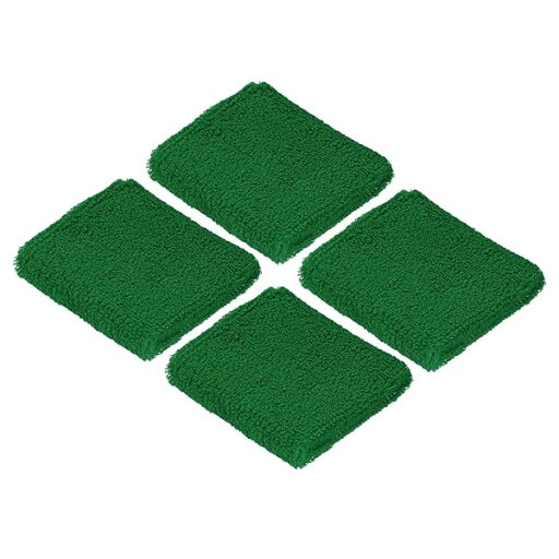 スポーツリストバンド 8x8cm 4本 綿テリークロス 吸収性の汗止めバンド テニス 野球 エクササイズ アスレチックランニング用 ダークグリーン スポーツリストバンド 8x8cm 4本 綿テリークロス 吸収性の汗止めバンド テニス 野球 エクササイズ アスレチックランニング用 ダークグリーン
