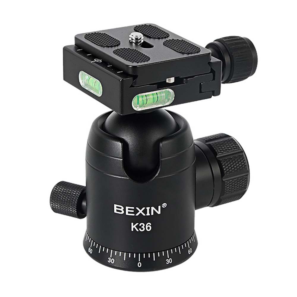 自由雲台 ボール雲台 微動雲台 低重心 最大耐荷重 15kg ボールヘッド直径 36mm 強化 アルミ合金 360度..