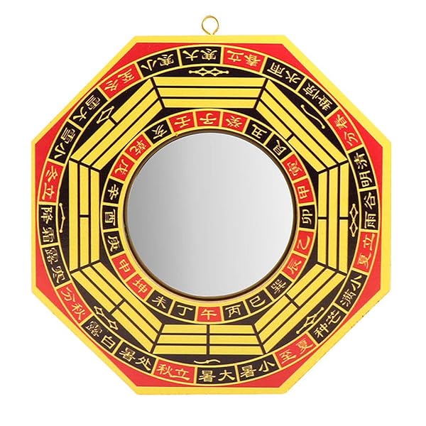 八卦鏡 凸面鏡 凸八卦鏡 八角鏡風水 伝統的な風水八卦ミラー 風水ミラー 鏡 壁掛け 八角鏡 邪気反射 改..