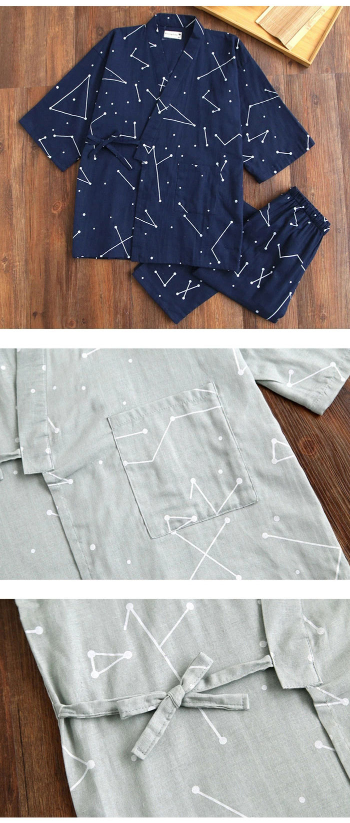 ＼楽天ポイント2倍／甚平 上下セット ルームウェア パジャマ ガーゼ 2点セット 便利服 寝巻き 浴衣 和風 七分袖 甚平 レディース メンズ 綿 長ズボン ナイトウエア ゆったり 通気性抜群 前開き 部屋着 柔らかい 着心地いい パジャマ 浴衣柄 和風 春夏秋冬 母の日