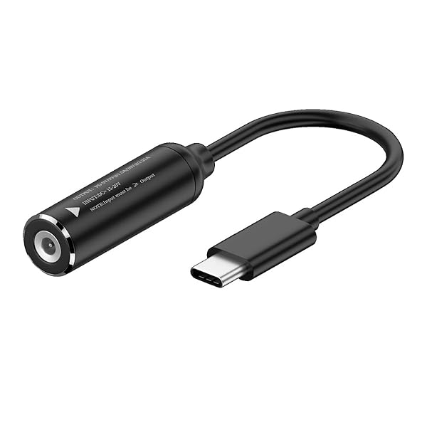 CYケーブルDC 20 Vジャック4.8 x 1.7 mm入力USB-C Type-C出力90度直角電源プラグ充電ケーブル65 WPD 9 ..