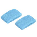 PATIKIL スポーツリストバンド 8x5cm 2本 綿テリークロス 吸収性の汗止めバンド テニス 野球 エクササイズ アスレチックランニング用 ブルー