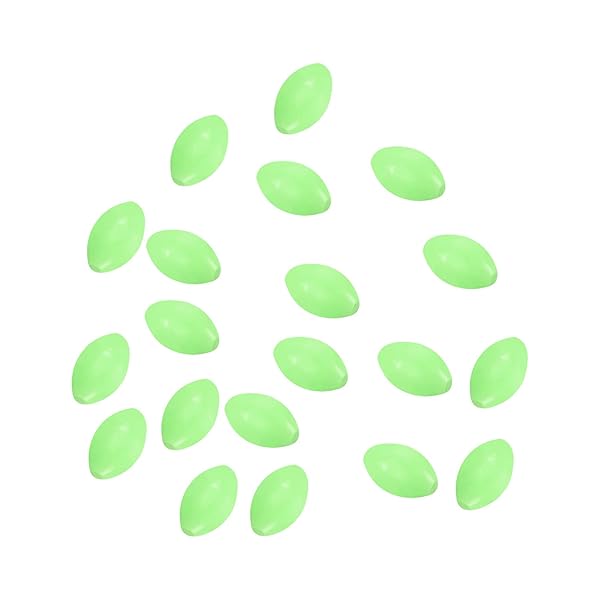 10x7mm ルミナス釣りビーズ 200個 ソフト プラスチック グロー釣り餌 卵 リグビード タックルツール 楕..