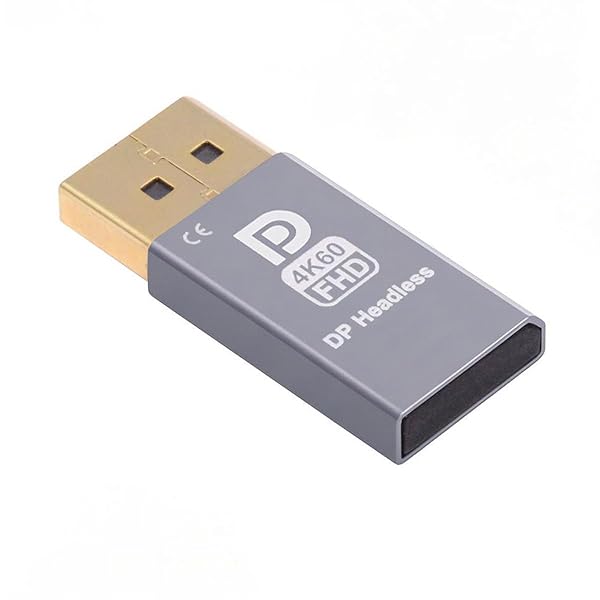 CY アダプター 4K@60Hz DP 仮想ディスプレイ ディスプレイポート アクティブ アダプター ダミー プラグ ヘッドレス ゴースト エミュレーター 1080p@120Hz