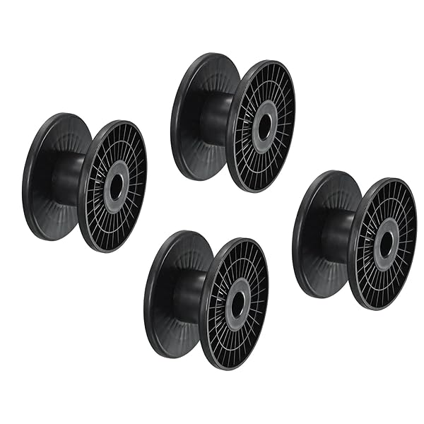 120mm フロスボビン 4個 プラスチック 空のスプール ワイヤー織りボビン チェーンテープ 刺繡 縫製用 ..