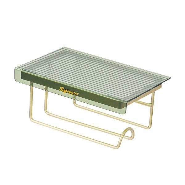 ティッシュペーパーホルダーペーパーホルダー棚付きトイレットペーパーディスペンサーゴールド