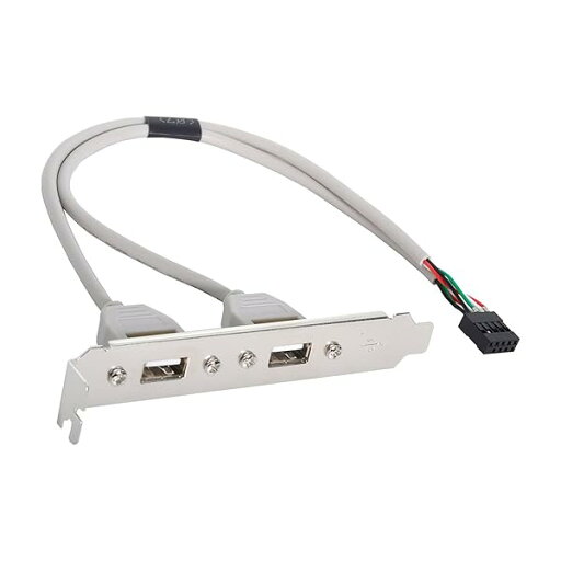 デュアルUSB 2.0 Aタイプ メス - マザーボード 9ピン 10ピン USBヘッダーケーブル PCI-Eブラケットスクリューパネル付き, U2-142 デュアルUSB 2.0 Aタイプ メス - マザーボード 9ピン 10ピン USBヘッダーケーブル PCI-Eブラケットスクリューパネル付き, U2-142