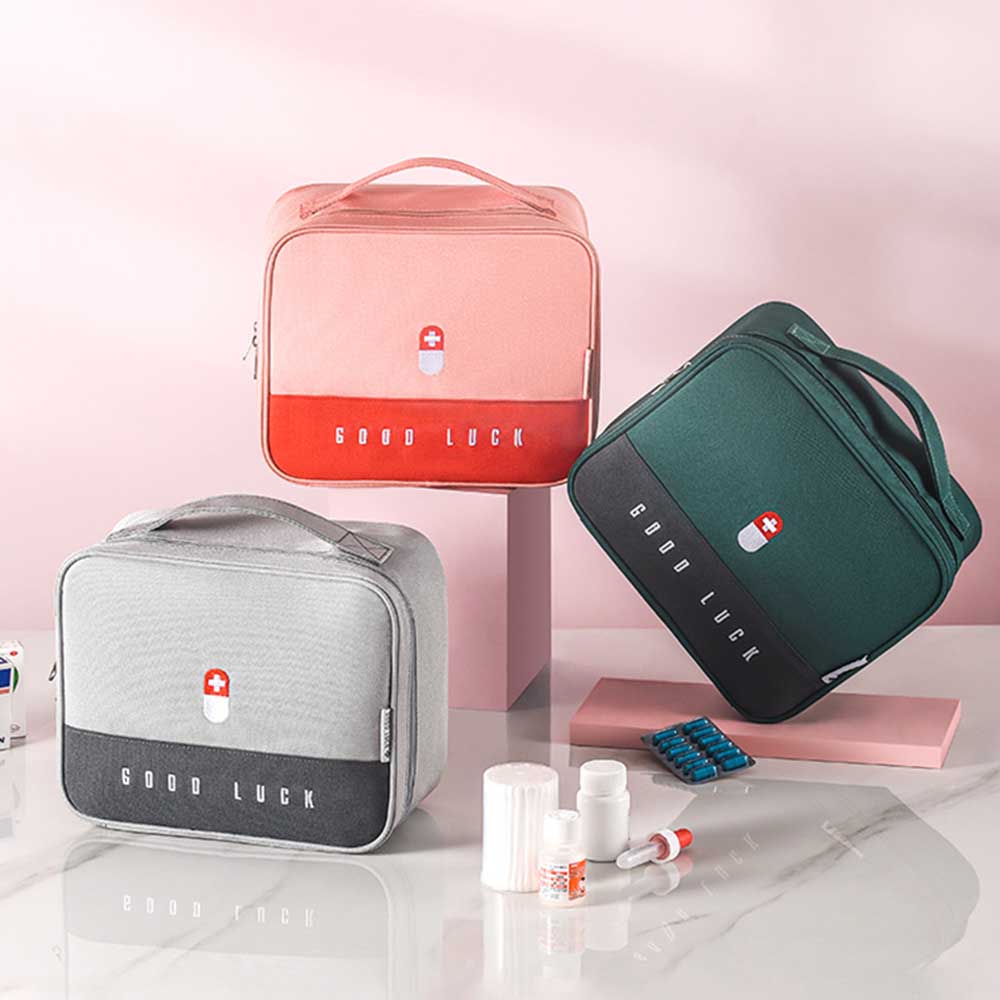 楽天LIFE QUEST【1！】救急パック 救急箱 薬箱 薬ボックス 大容量 ハンドル付き 薬入れ ポータブル 整理 医療箱 家庭用 医療バッグ 屋外救急パック 持ち運び便利 アウトドア 学校 旅行 職場常備 応急処置キット
