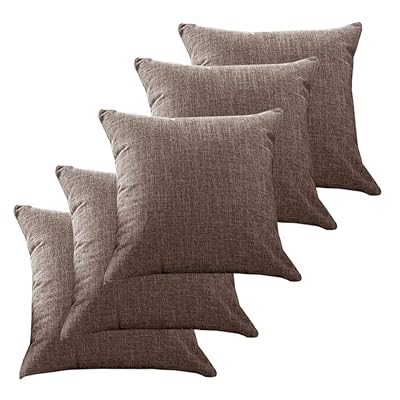 座布団カバー 55x59cm 5枚セット ざぶとんかばー おしゃれ 銘仙判 北欧 リネン風 無地 和室 クッションカバー カフェ