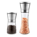 【ポイント - !】2本セット ペッパーミル 胡椒ミル 手動スパイスミル 操作簡単 調味用グラインダー 塩 コショウ入れ 胡椒 コショウ 岩塩器具 塩 キッチン...