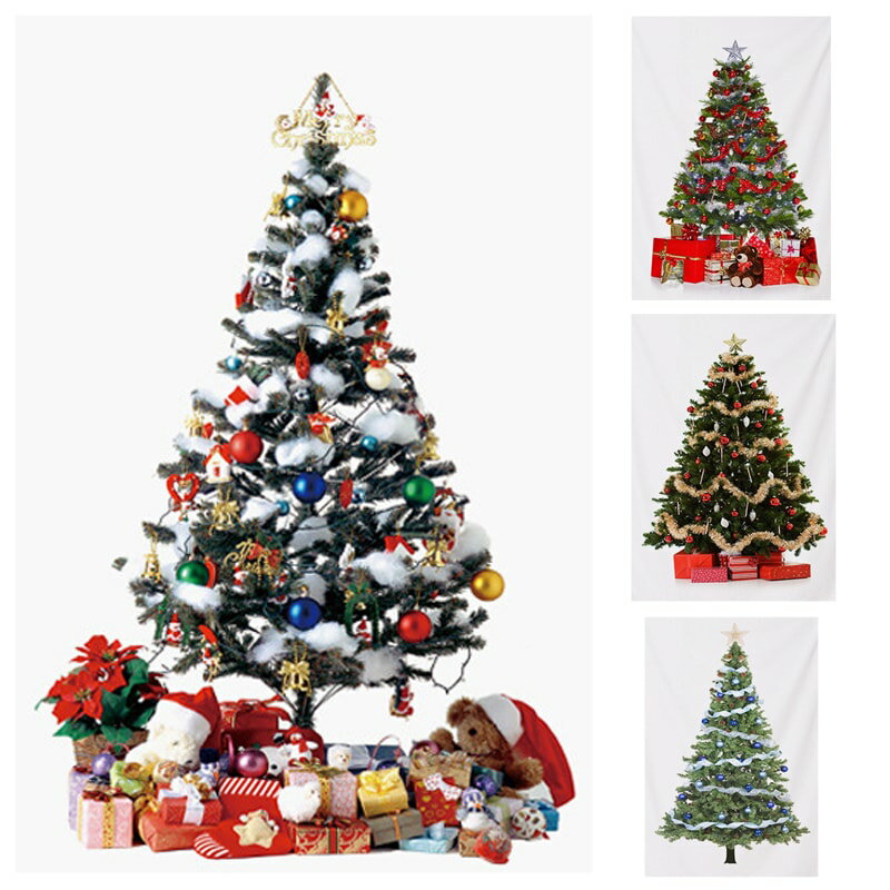 【ポイント - !】クリスマス ツリー タペストリー 壁掛け 6タイプ 北欧 飾り オーナメント 部屋 装飾 ..