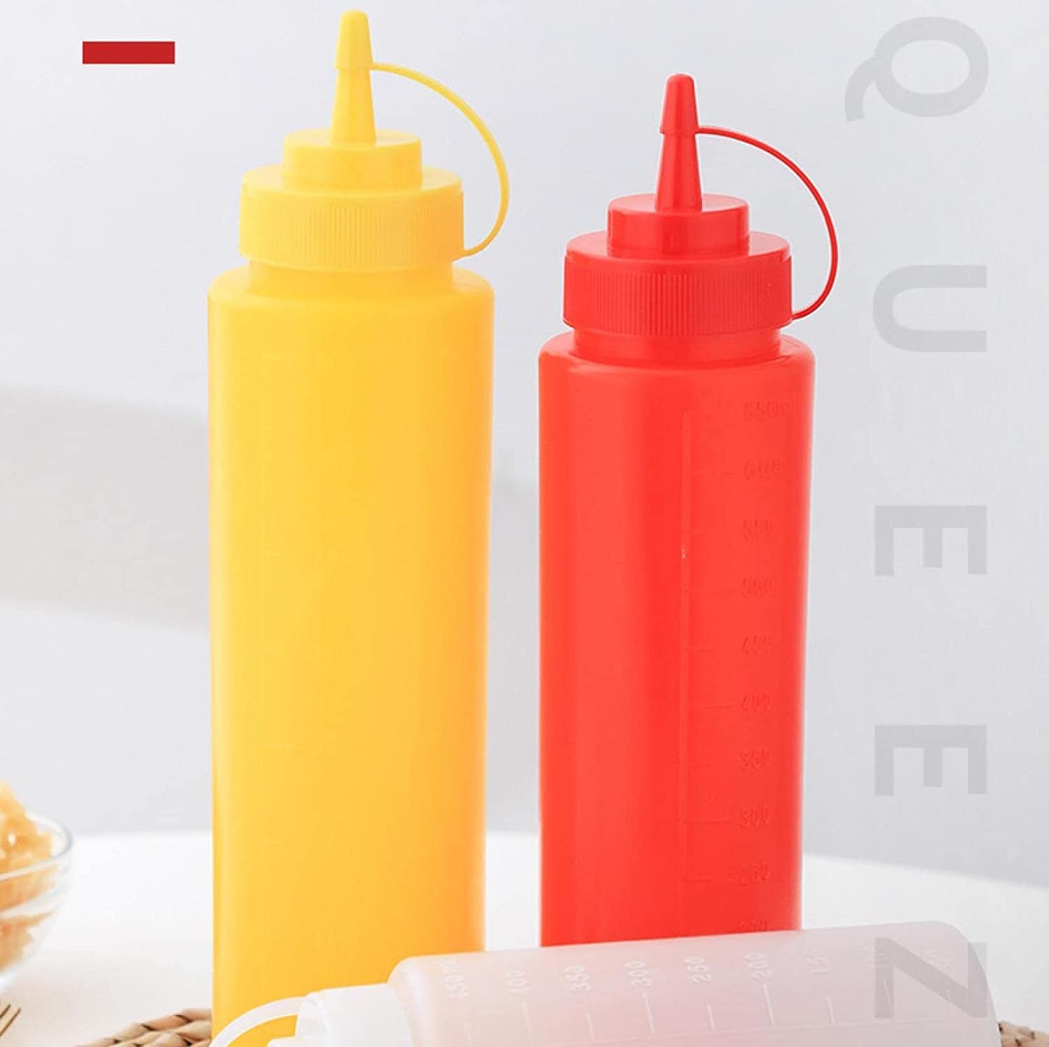 【ポイント - !】3本セット 450ml 調味料入れ スクィーズ ボトル ソースボトル 多用途 ソースソースボトル ソースディスペンサー サラダボトル オイルボトル ケチャップ調味料ボトル