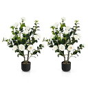 人工観葉植物 ツバキ 造花 フェイクグリーン 高さ95cm 本物そっくりの人工植物 人工樹木 インテリアグリーン 観葉樹 植木 世話がない 枯れない 裏庭 屋内...