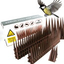 鳥避け 鳩よけ 10個セット とげ長め仕様 高さ10cm 自由カット 針が密集するとげ高め仕様 樹脂製カラスよけ 景観を損なわずフン害防止 害獣よけ とげマット プラスチック防護柵 動物撃退器 庭 ガーデニング 園芸 菜園 天丼 屋根 ブラウン