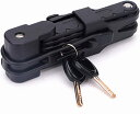「1」自転車ロック 折りたたみ式 小型 ブレードロック バイク 鍵 ロック コンパクト カギ式 盗難防止 ホルダー付 高い盗難防止レベル 頑丈 折り畳み 自転車...