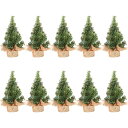 【1】クリスマスツリー クリスマスツリー飾り 卓上ミニツリー ミニチュア 20CM 10個セット 卓上 北欧風 おしゃれ ショーケース装飾用 飾り 撮影小道具 ...