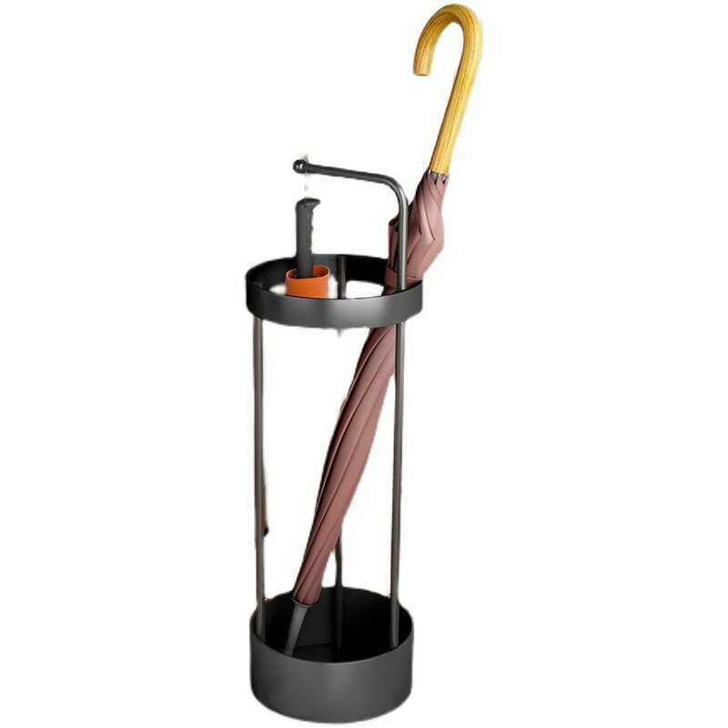 傘立て 玄関収納 水受け取り外し可能 傘収納 大容量 安定 組立品 おしゃれ人気 省スペース ブラック