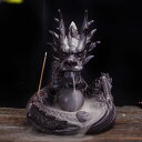【ポイント - !】【お香コーン15pcs付】逆流香炉 逆流香バーナー 龍 癒し リラックス 香炉仏 古典 お坊さん 仏教 香のバーナー 香り 逆流 倒流香 お...
