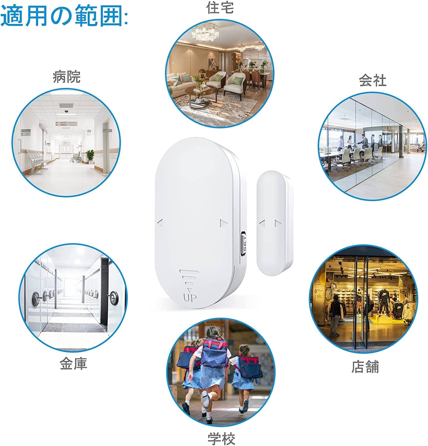 3個入り 防犯 ブザー 防犯アラーム 薄型 5つモード 開放検知 侵入防止 130dB大音量 取り付け簡単 両面テープ付き ドア 窓 玄関出入 事務所 冷蔵庫 父の日