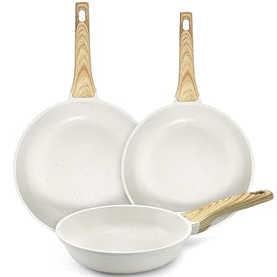 フライパン セット 20/24/28cm IH・ガス火対応 焦げ付かない ン 耐熱ハンドル付き マーブルコート 体に害のない お手入れ簡単 PFOA PFOS ...