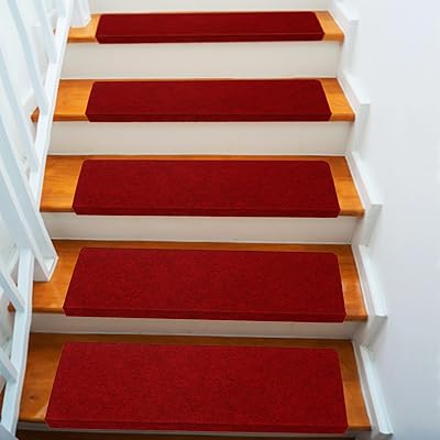 階段 滑り止めマット 折り曲げ付き 階段マット 滑り止め 吸着 15枚セット 70x22cm 犬 猫 階段すべり止め 防音 キズ防止 洗える おしゃれ