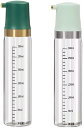 家庭用調味料ボトル エアオイルコントロールボトル ガラス調味料瓶 オイルボトル 醤油瓶 酢瓶 330ml(2色グリーンセット)