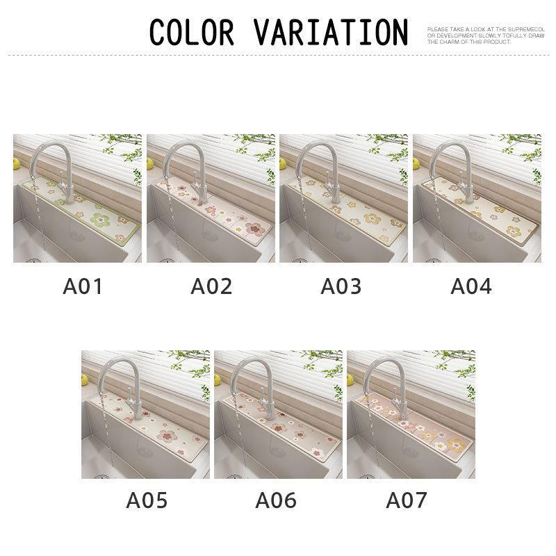 蛇口マット 珪藻土 シンクマット 水切りマット 洗面台 キッチン ソフト 珪藻土マット 水栓マット 排水..