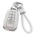 キーフォブカバー キーチェーン付き ソフトTPUキーケース 保護シェル 2018-2022 カムリ RAV4 ハイランダー アバロン C-HR プリウス カローラ GT86 スマートキーホルダー
