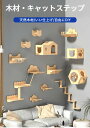 キャットステップ 猫 セット 天然木材 壁 壁付け シンプル 棚板 足場 木製 クリア 猫用ステップ キャットウォーク 壁付け 壁掛け 穴開け不要 取付簡単