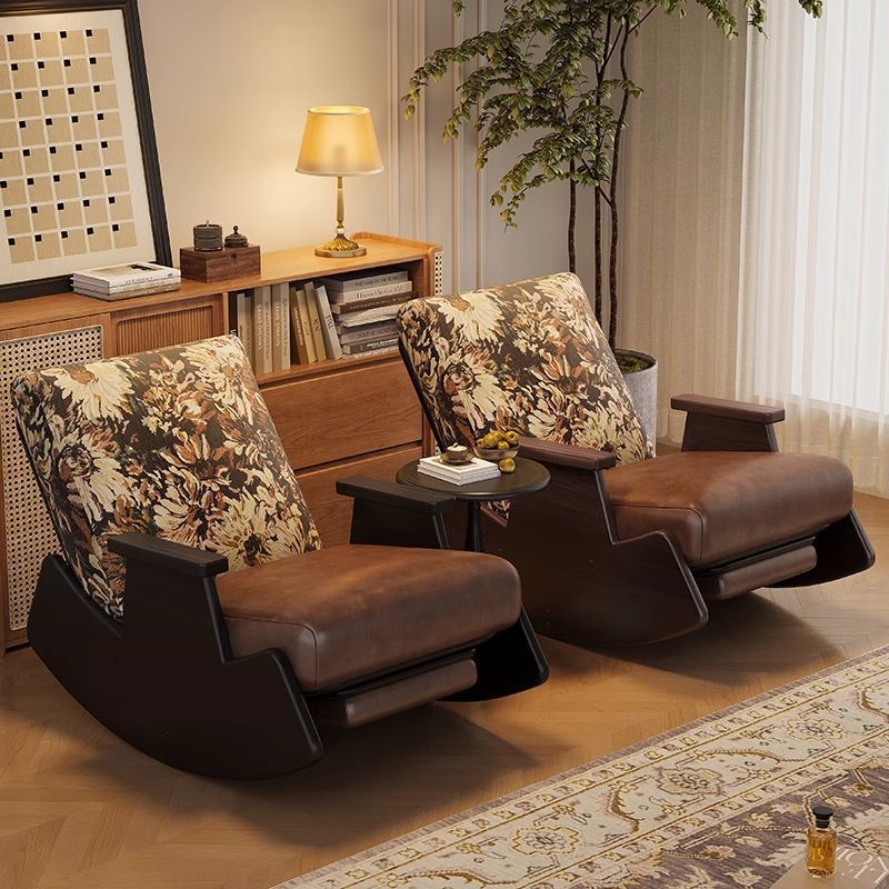 応接間の復古の一人掛けのソファ無垢材のソファの椅子怠け者のレジャーふらつき家庭用の椅子リクライニングチェアバルコニーのレジャーチェア