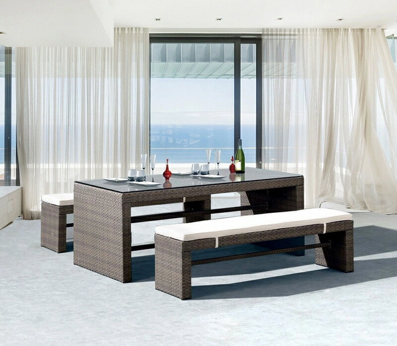 屋外籐のテラスプールテーブルテーブルヴィラガーデンガーデンテーブルテーブルテーブルテーブル椅子ホ..