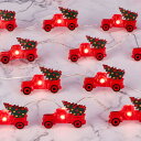 クリスマスツリーファームハウス トラックストリングライト 装飾 10フィート LED30個 バッテリーUSBプラグイン電源 リモコン付き 屋内フェアリーライト パーティー/クリスマスツリーの装飾に(3)