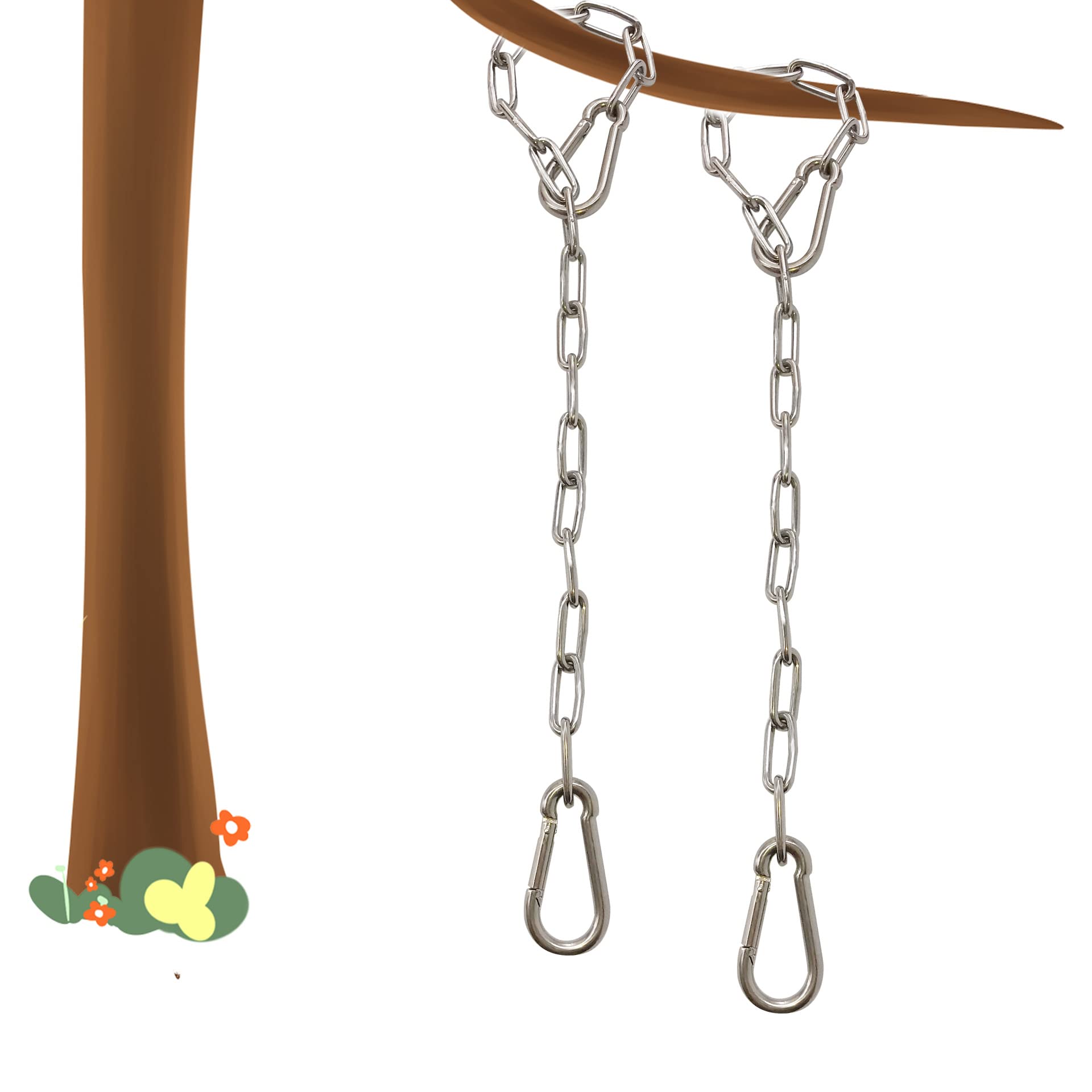 高耐久ステンレススチールチェーン 耐荷重550ポンド パンチングバッグ 吊り椅子ハンモック ブランコ ブランコ ヨガ