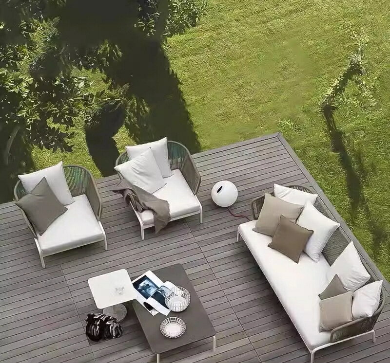 ヴィラプール庭ソファテラスガーデンテーブルテーブル家具ペンションバルコニー籐椅子ソファ