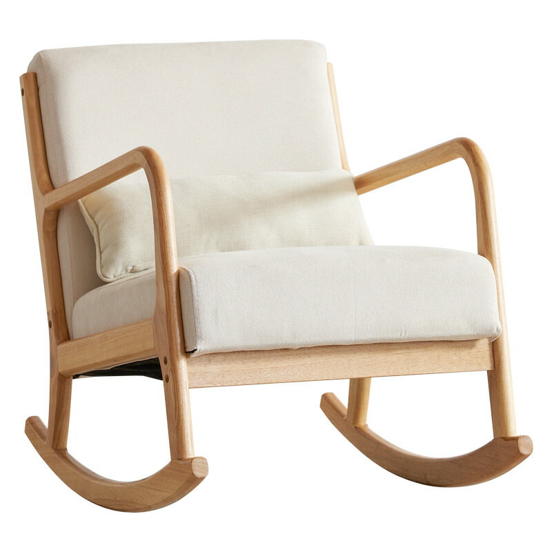 小型のタイプのバルコニーのカスタマイズ家庭用の椅子レジャー一人の怠け者のソファの応接間大人のリクライニングチェア無垢材のロッキングチェア
