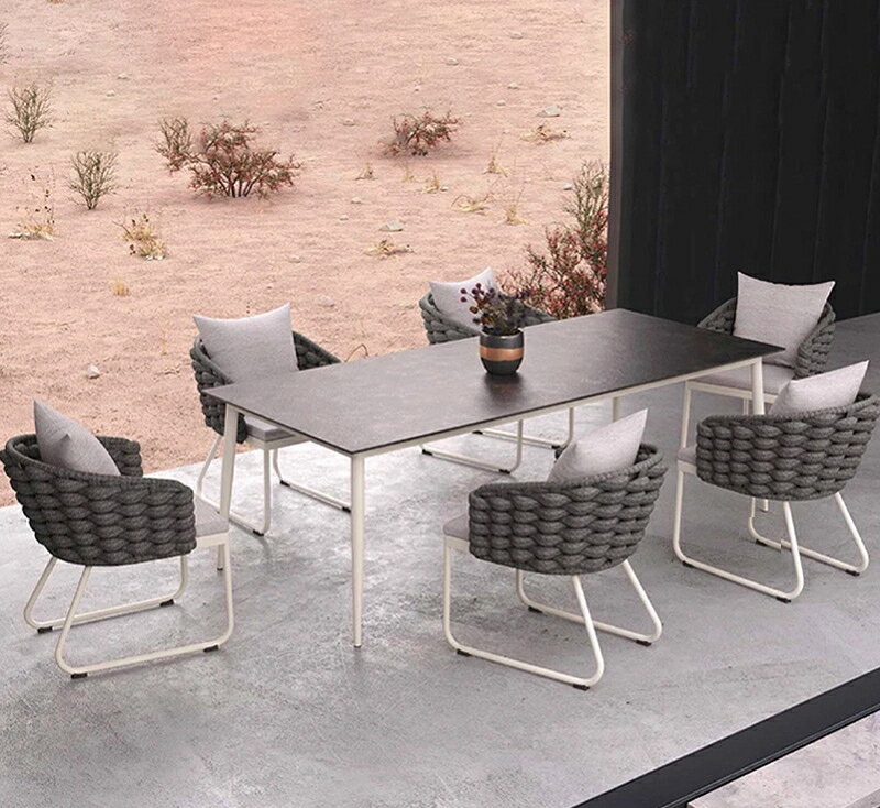 屋外ヴィラテラスダイニングチェアガーデンガーデン庭雨よけソファチェア屋外ペンションレジャー籐編み..