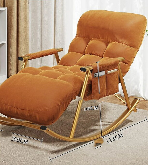 家庭用の寝室リビングルームロッキングチェアバルコニーレジャー大人のリクライニングチェア折りたたみ昼休みのロッキングチェア