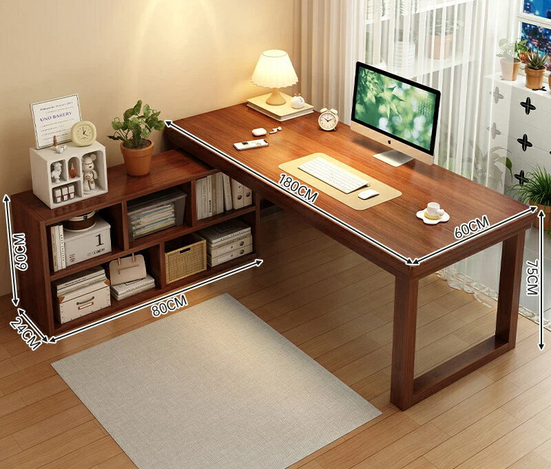 角机学生家庭用机角机l型机書架一体机寝室パソコン机