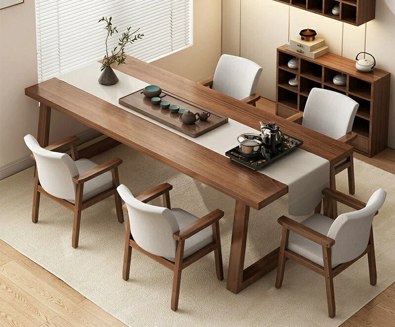 お茶の机と椅子の組み合わせの新しい中国式家庭用のお茶のテーブルお茶を淹れるテーブルのオフィスのシ..