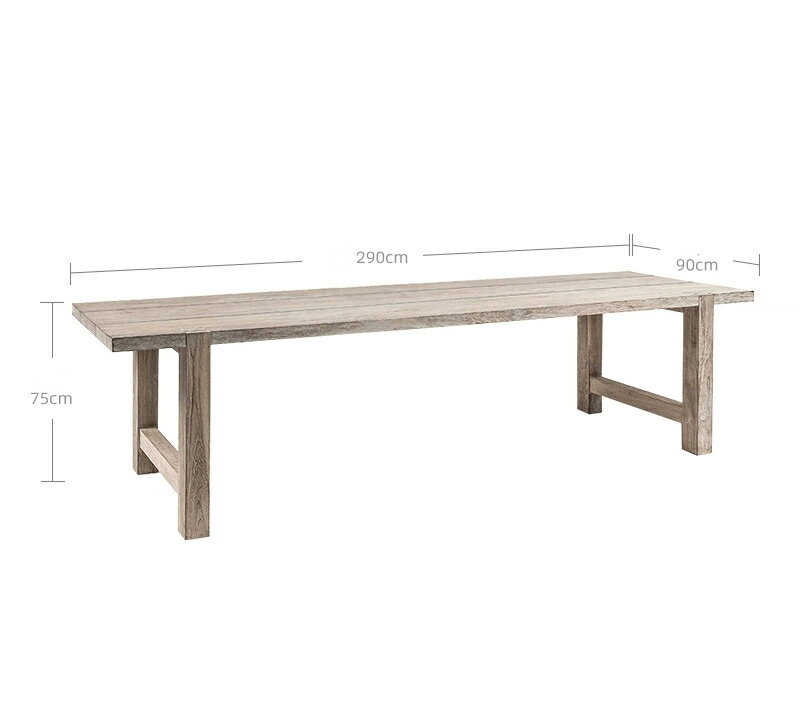 アウトドアチークのテーブルと椅子ヴィラガーデンのロングテーブル屋外の防水日焼け防止庭のレジャー籐..